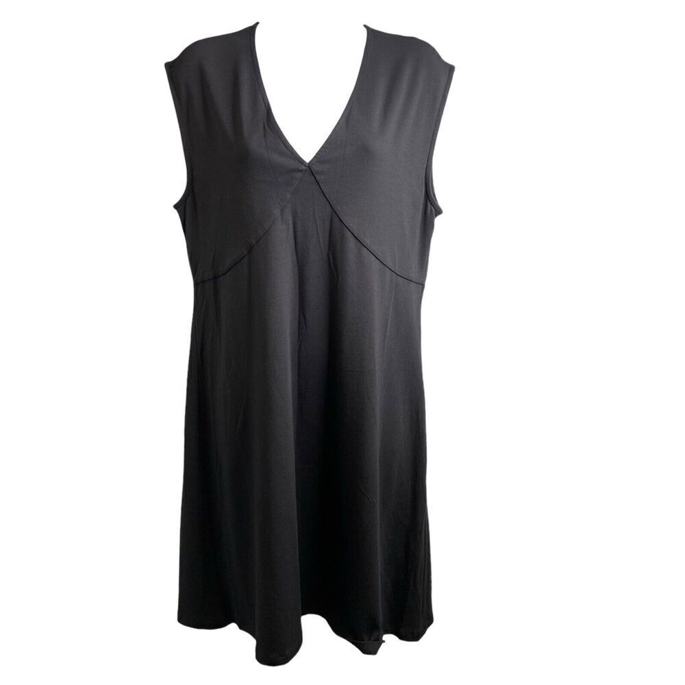 Peach Women's Black Loreto Dress Size L Athleisure Active Lifestyle Yoga Hiking‎